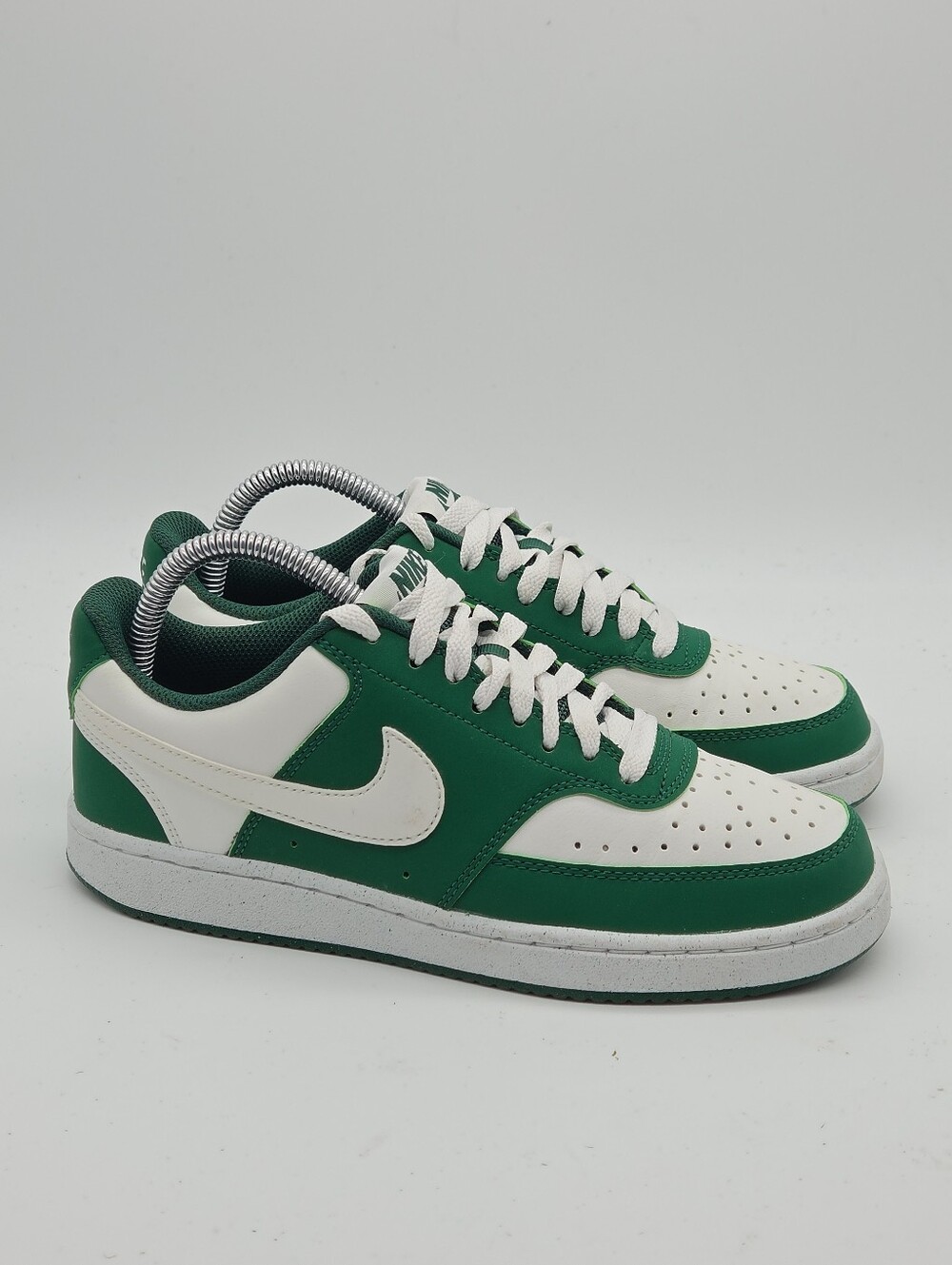 Nike Court Vision Low Green White Sneakers Mens 7 - Picture 3 of 10